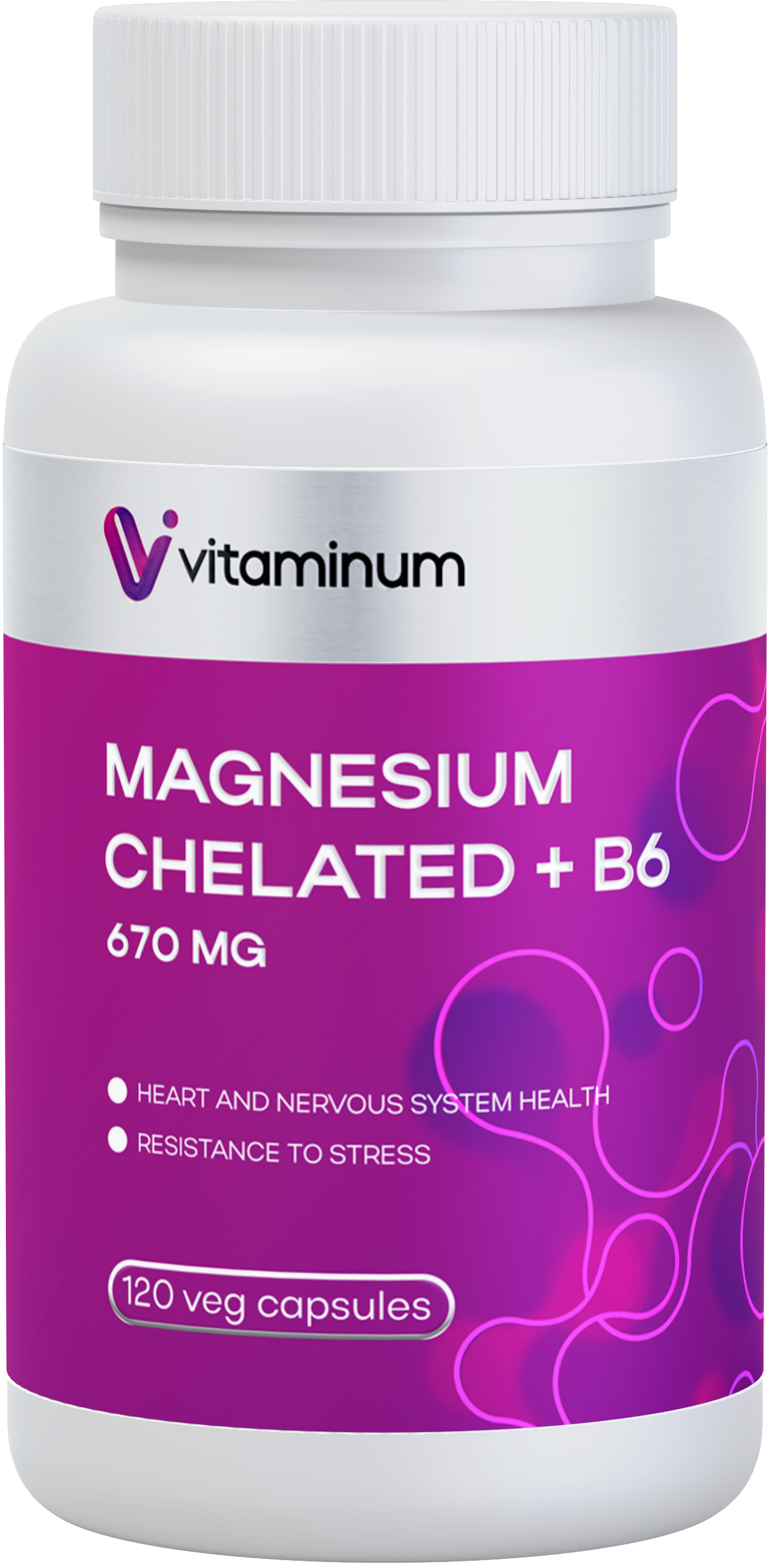  Vitaminum МАГНИЙ ХЕЛАТ + витамин В6 (670 MG) 120 капсул 800 мг  в Мончегорске