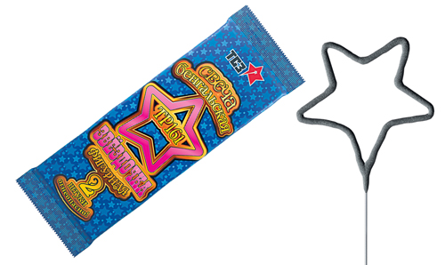  Бенгальские свечи фигурные 2 шт "Звездочка"  в Мончегорске